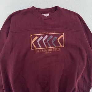 Vintage Golf Tools Of The Trade Sweatshirt FITS XXL (Tag XL) Maroon‎ 90s Greens